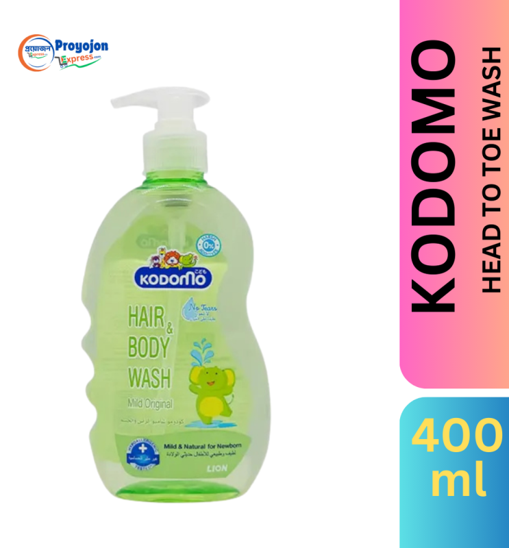 Kodomo Kids Head To Toe Wash 400ml