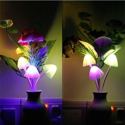 LED Night Light Mushroom Sensor Wall Lamp